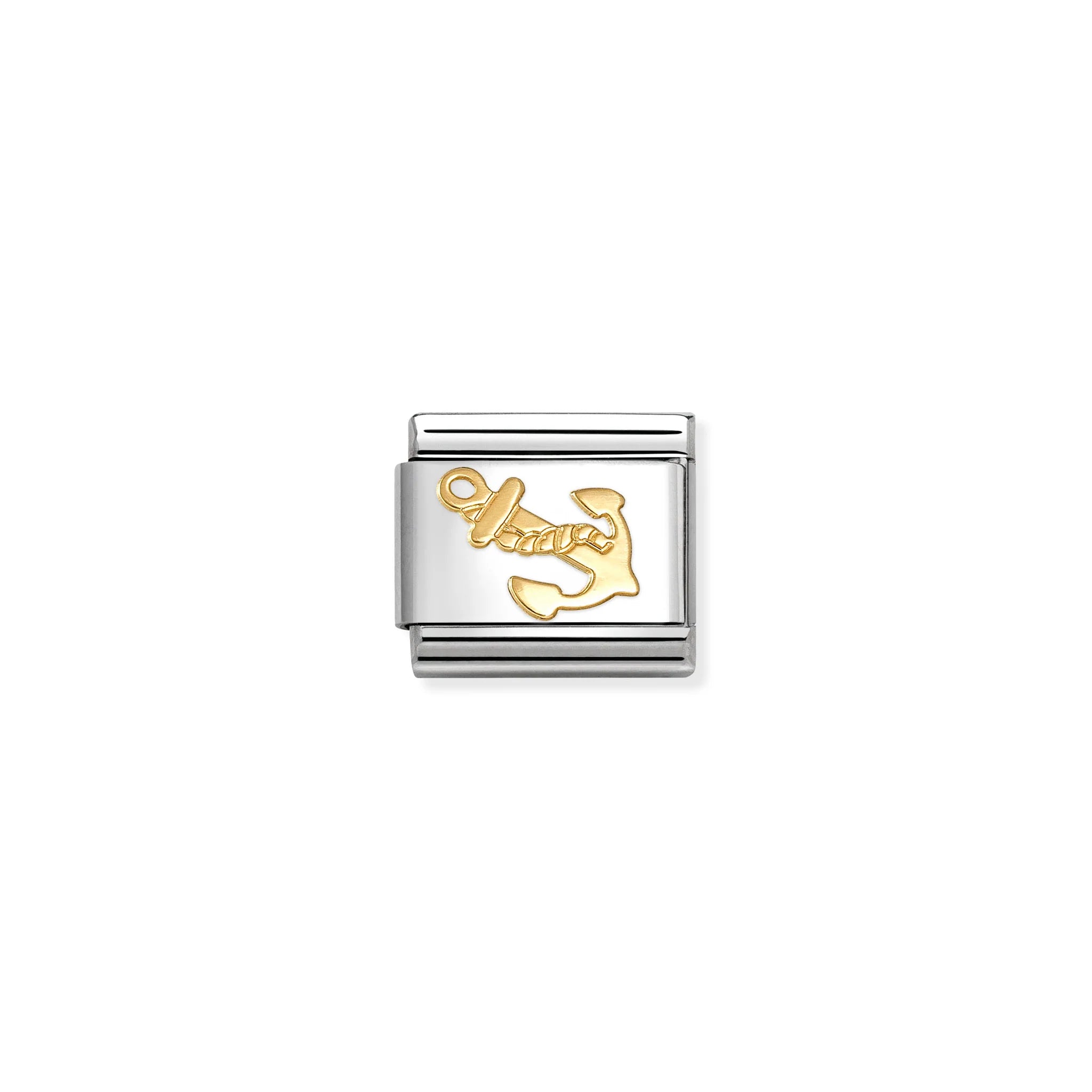 Nomination Classic Link 030149 62 Anchor In 18ct Gold Silvermoon nomination-classic-link-030149-62-anchor-in-18ct-gold-silvermoon