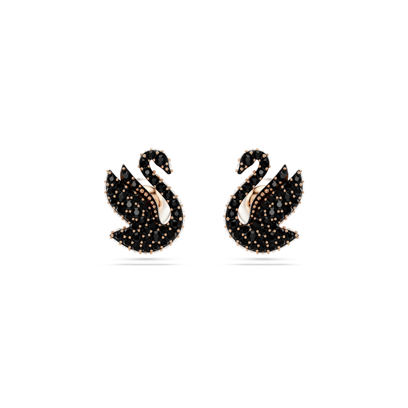 Swarovski Black Swan Pearl Earrings Iconic Swan Swarovski Swan