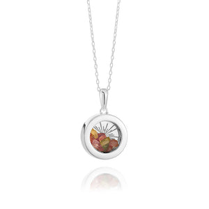 Silver Amulet October Birthstone Necklace