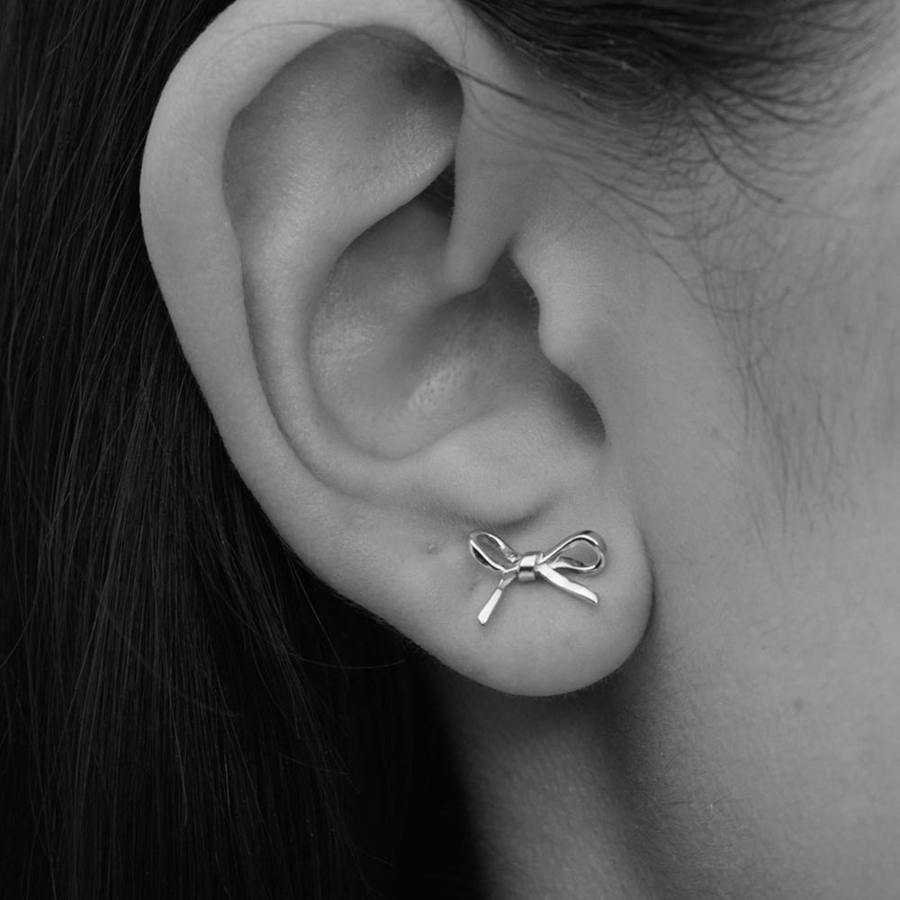 Silver Bow Small Studs | Silvermoon