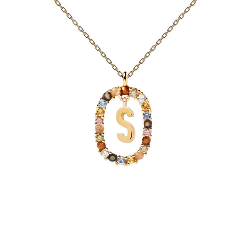 Gold Plated Letters S Necklace