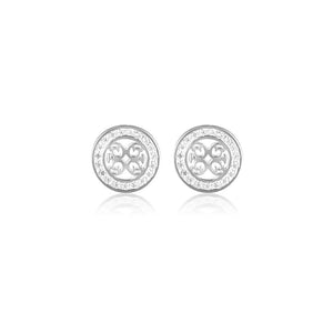 Silver Signature Medalion Earrings