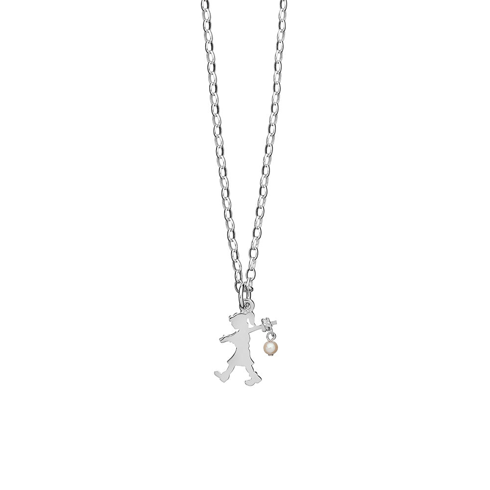 Karen Walker Silver Girl With Pearl Necklace – Silvermoon