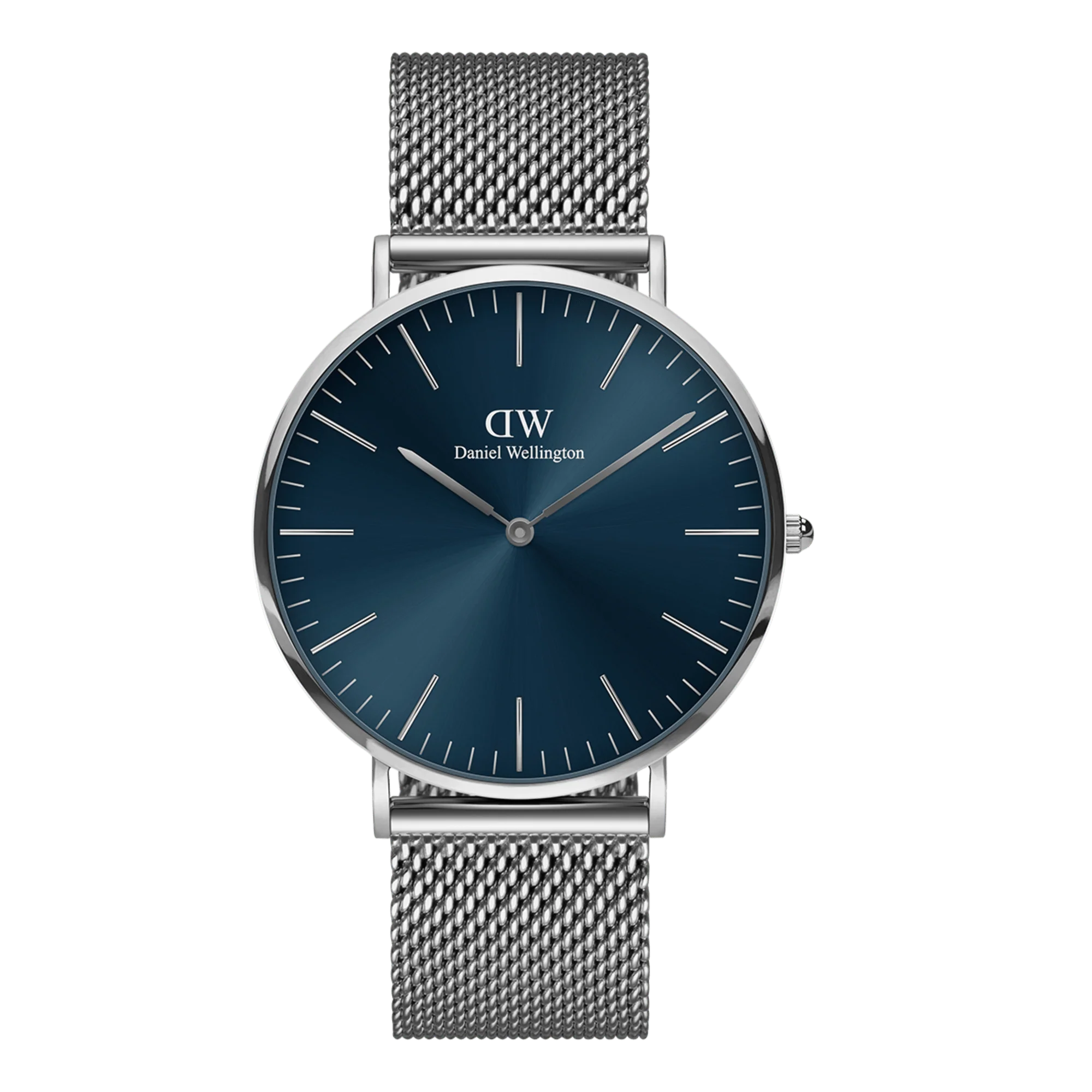 Daniel Wellington Classic Mesh Arctic Silver 40mm – Silvermoon