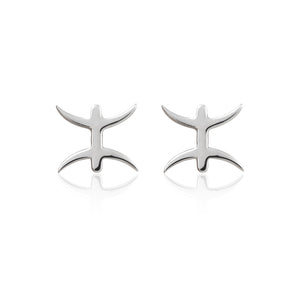 Silver Pisces Studs
