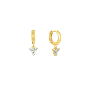 Gold Plated Portia Cz Huggie Earrings
