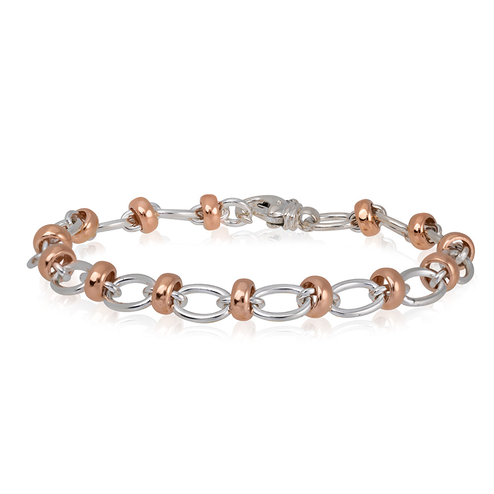 Rose gold belcher deals bracelet