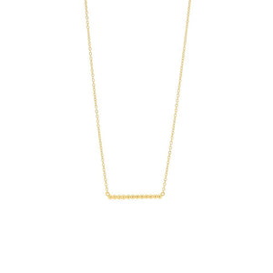 Gold Plated Bead Bar Necklace