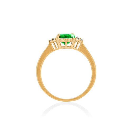9ct Yellow Gold Nora Chrome Diopside Diamond Ring