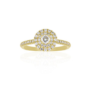 18ct Yellow Gold Mira Diamond Ring