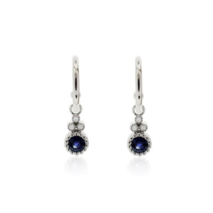 9ct White Gold Evie Earrings - Sapphire
