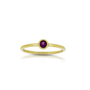 9ct Rose Gold Droplet Amethyst Ring