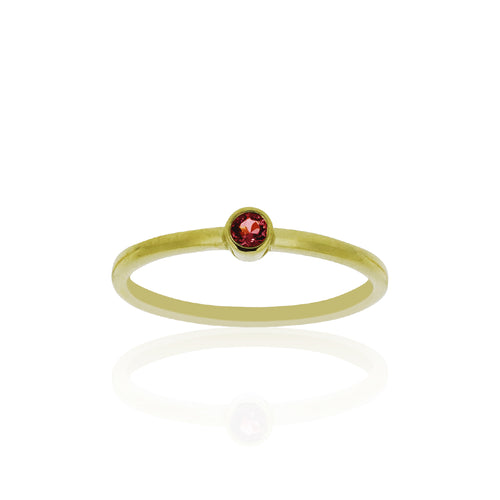 9ct Yellow Gold Droplet Ruby Ring