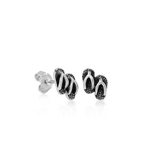 Silver Jandal Stud Earrings