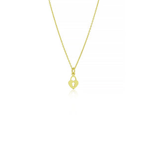 Gold Plated Heart Lock Necklace