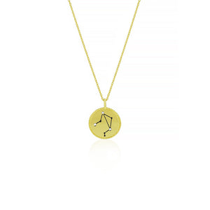 Gold Plated Constellation Necklace - Libra