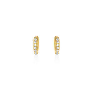 Gold Plated Estrella Cz Huggie Earrings