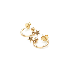 Gold Plated Stolen Star Anchor Sleeper Earrings