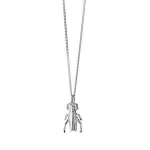 Silver Grasshopper Necklace
