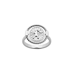 Silver Voyager Spinner Ring