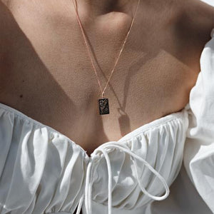 Maman Silver Necklace - White Diamond