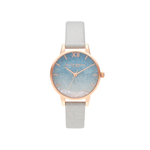 Wishing Wave Glitter Dial, Shimmer Pearl & Rose Gold Watch