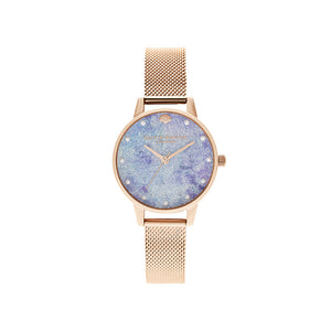 Under Sea Lilac Glitter Rose Gold Watch