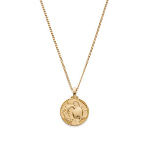 Gold Plated Aquarius Zodiac Necklace