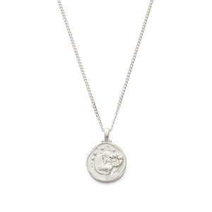 Silver Aries Zodiac Necklace