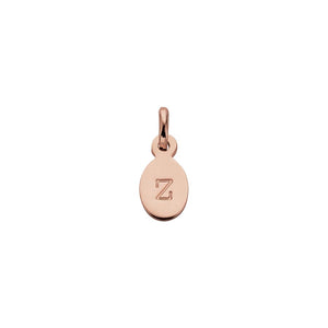 18ct Rose Gold Vermeil Plated Z Oval Letter Charm