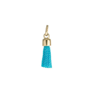 18ct Gold Plated Vermeil Turquoise Tassel Charm