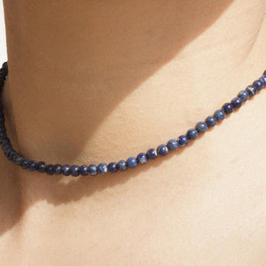 9ct Yellow Gold Micro Lapis Necklace