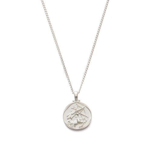 Silver Sagittarius Zodiac Necklace