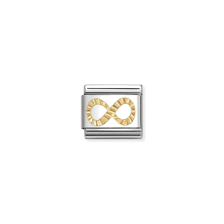 Nomination Classic Link 030149/66 18k Gold Infinity with Etched Detail