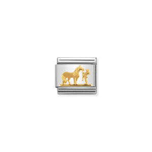 COMPOSABLE CLASSIC LINK 030149/29 HORSE WITH RIDER IN 18K GOLD