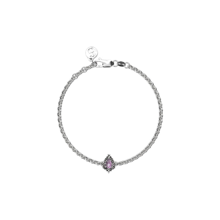 Stolen Silver Jagged Teardrop Bracelet