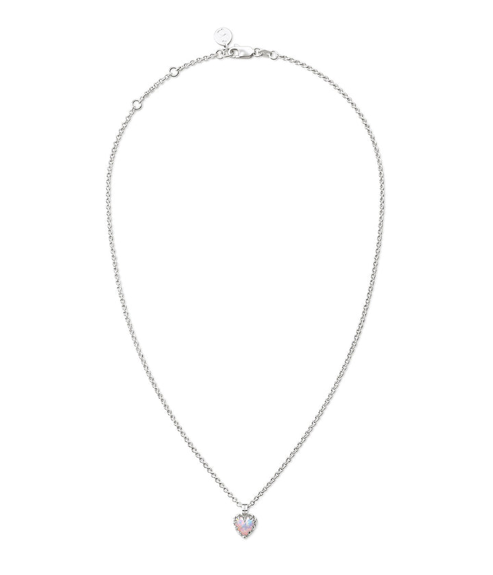Stolen Silver Mini Love Claw Necklace - Pink Bello Opal