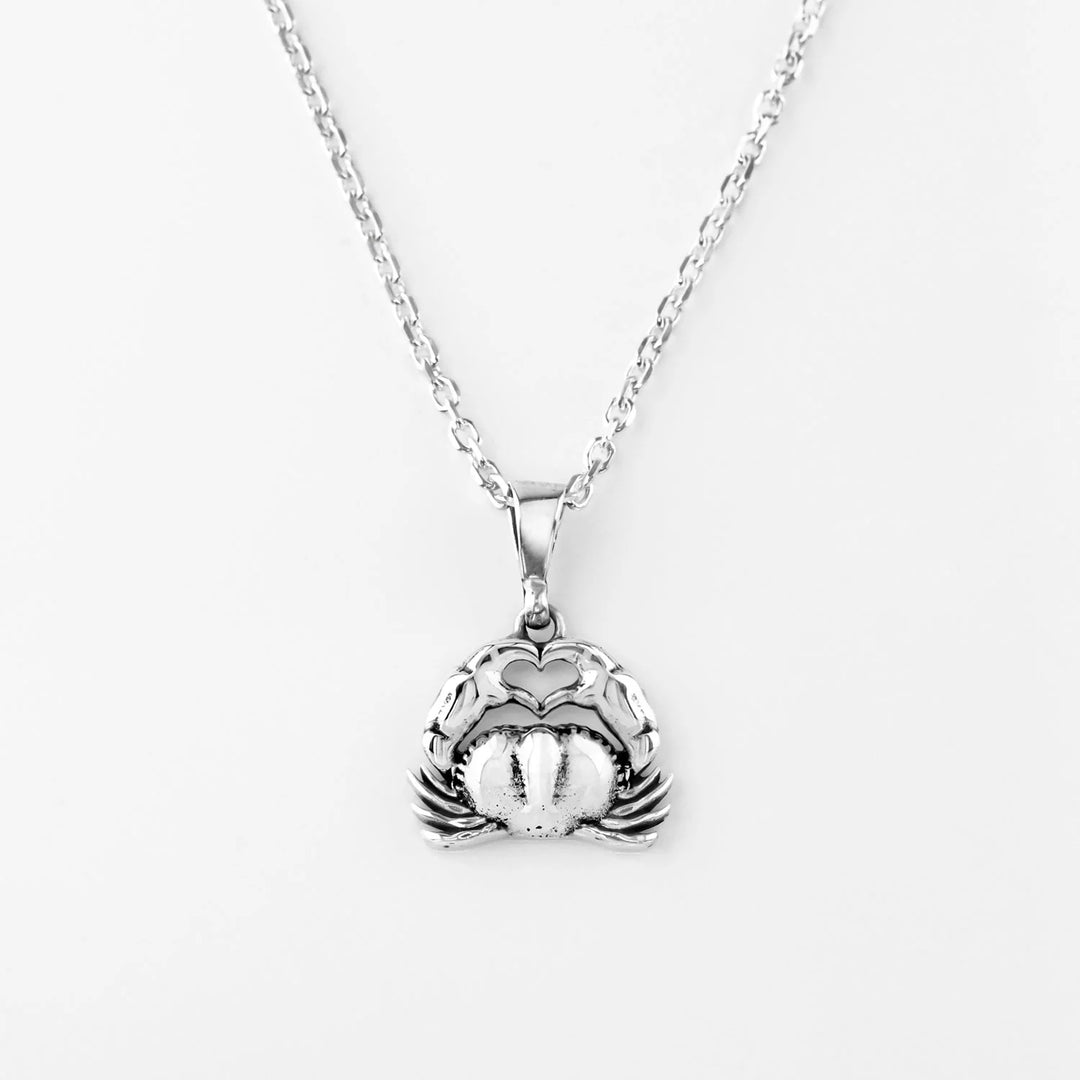 Nick Von K Sterling Silver Crab Romance Necklace