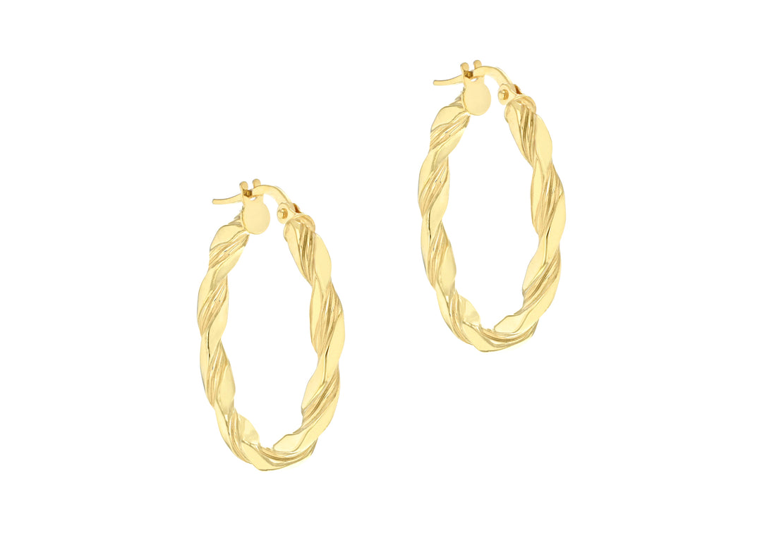 LT 9ct Yellow Gold Tyra Hoops