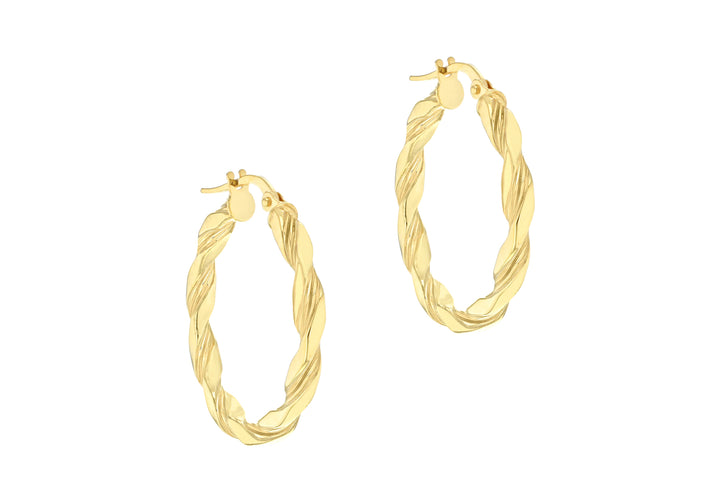 LT 9ct Yellow Gold Tyra Hoops