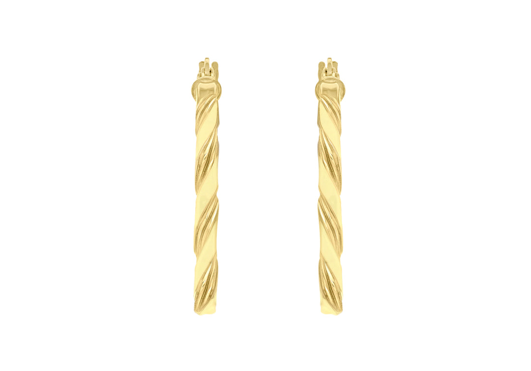 LT 9ct Yellow Gold Tyra Hoops