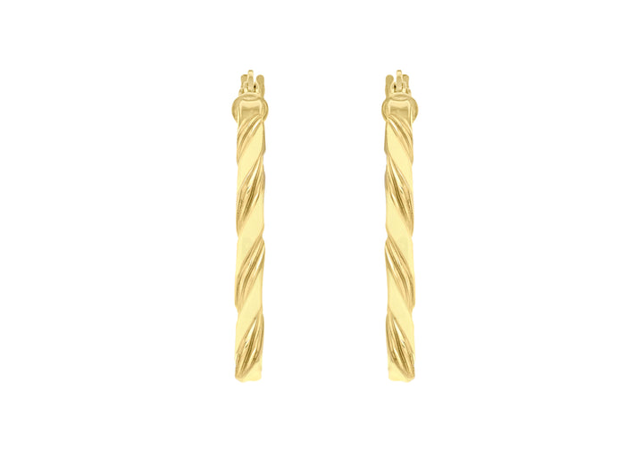 LT 9ct Yellow Gold Tyra Hoops