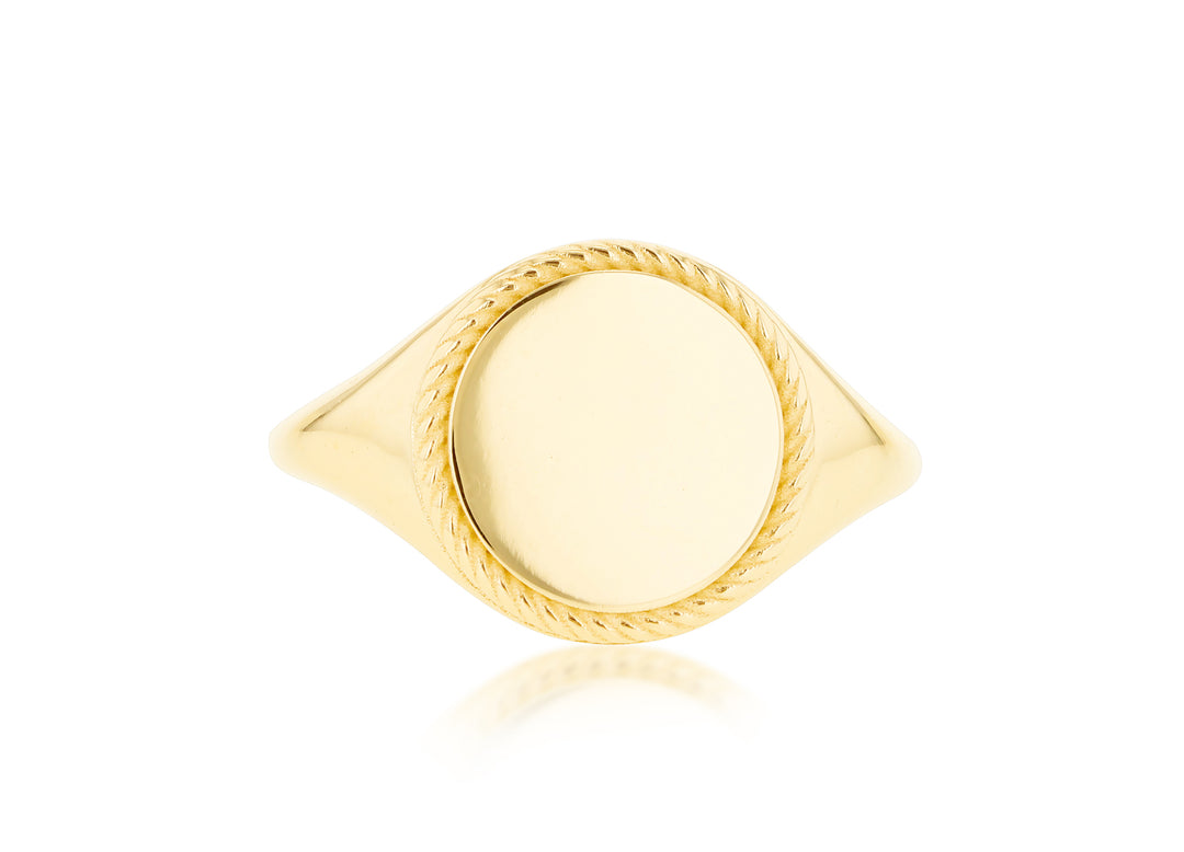 LT 9ct Yellow Gold Coco Signet Ring