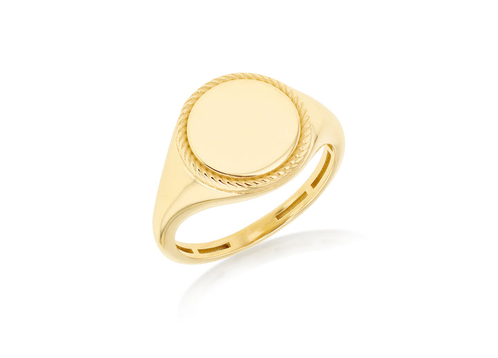 LT 9ct Yellow Gold Coco Signet Ring