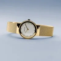 Bering Classic 26mm Gold Milanese Strap Watch