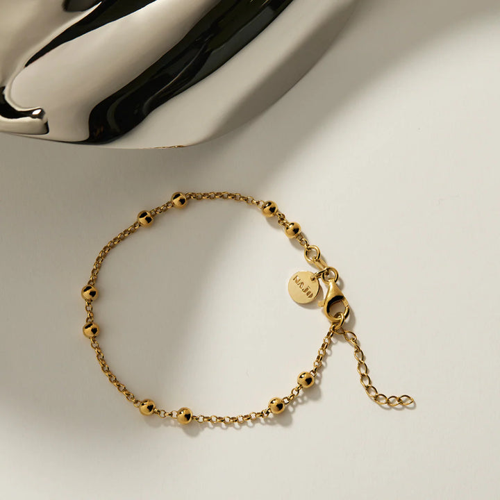 Najo Mattina Yellow Gold Single Bracelet (18.5cm+ext)