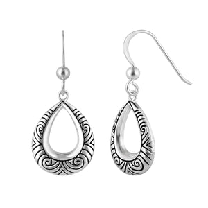 ARGENTO STERLING SILVER TEAR DROP EARRINGS