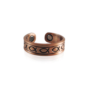 KIA ORA COPPER ICHTHYS RING