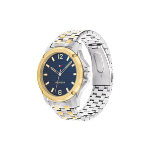 Jason Navy Two Toned Gold Plated Stainless Steel Watch