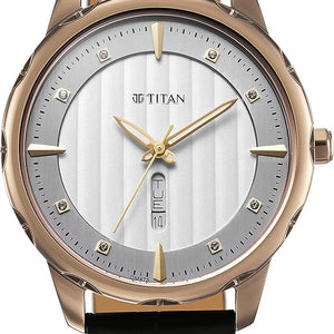 Titan Regalia Opulent White Dial Watch for Men